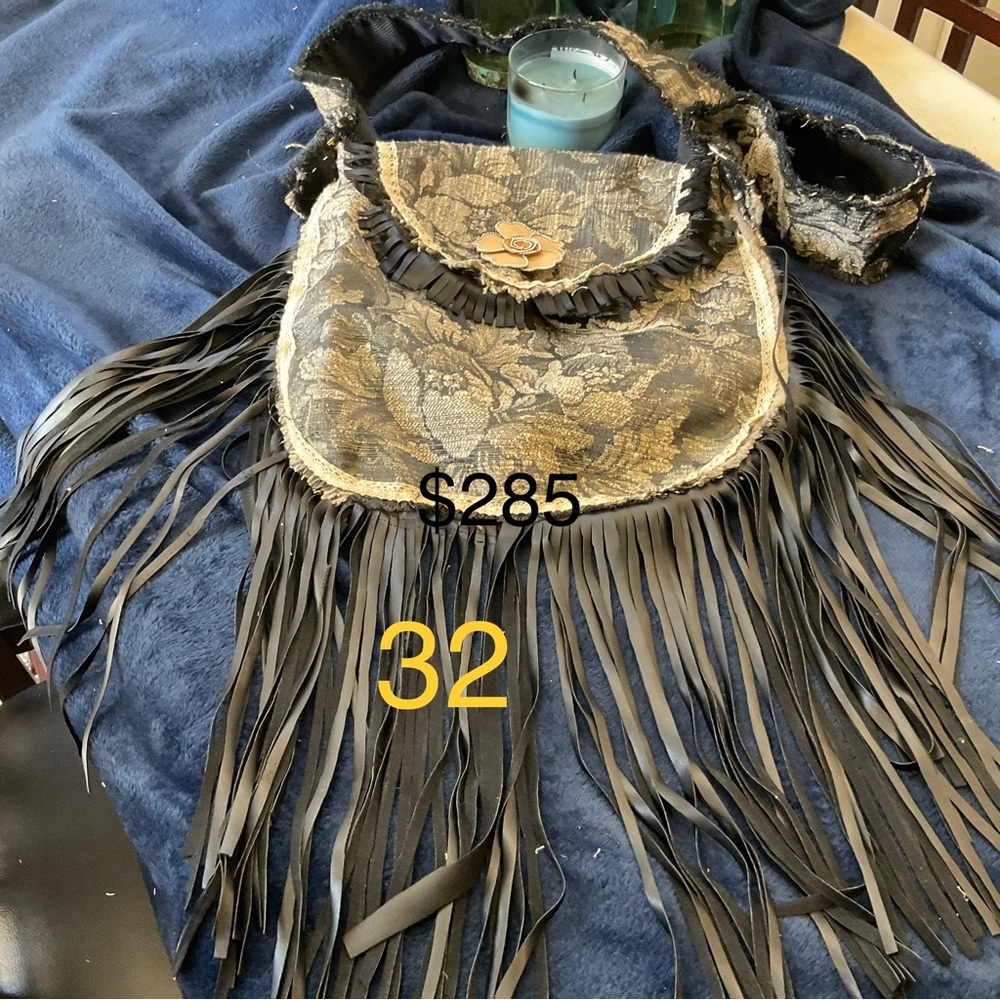 Artisan Boho hippy chic festival bag. One of a kind and made.